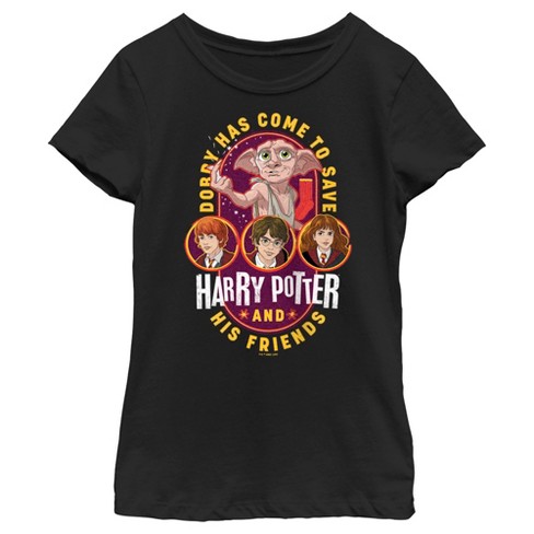 Girl's Harry Potter Dobby Has Come to Save Cartoon T-Shirt - image 1 of 4