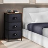 Sorbus Nightstand with 3 Drawers - Steel Frame, Wood Top & Easy Pull Fabric Bins - Perfect for Home, Bedroom, Office & College Dorm - 2 of 4