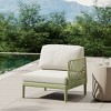 WestinTrends Playa Modern Outdoor Polypropylene Resin Right Arm Facing Deep Seating Sectional Chair, Green - 2 of 4