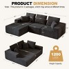 Modular Corduroy Sectional Sofa with Chaise Lounge,  Modern Oversized Convertible Cloud Couch with Deep Seats for Living Room – The Pop Home - 3 of 4