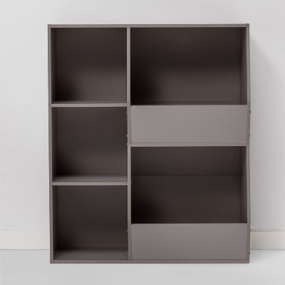 Cube Bookshelf with Potato Bins Gray - Room Essentials™