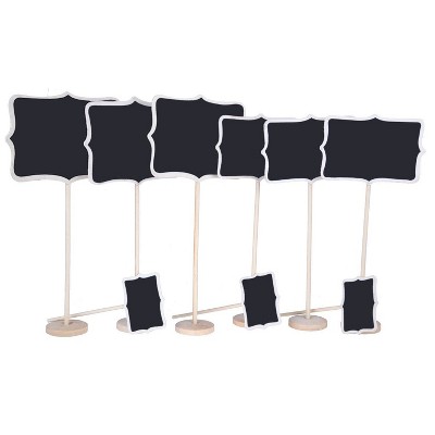 Juvale 9 Piece Table Number Place Card Chalkboard Blackboard Stand Photo Booth Props Party Decorations