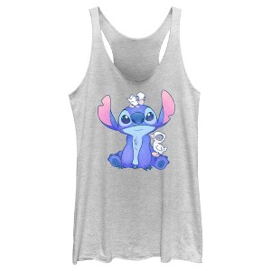 Women's Lilo & Stitch Hanging with Ducks Racerback Tank Top - 1 of 4