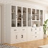 FUFU&GAGA Large Combo Storage Cabinet Glass Door Display Cabinet Combined Cabinet Organiser - 2 of 4
