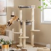 Tangkula 6-level Wooden Cat Tree w/ Padded Perch Non-woven Hammock Scratching Posts - 3 of 4