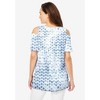 Woman Within Plus Size Short-Sleeve Cold-Shoulder Tee - 3 of 4