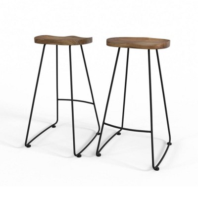Set of 2 Leemington Saddle Barstools - WyndenHall