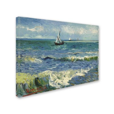 Trademark Fine Art -Van Gogh 'Seascape Near Les Saintesmariesdelamer' Canvas Art