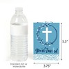 Big Dot of Happiness Blue Elegant Cross - Fill In Boy Religious Party Invitations (8 count) - 3 of 4