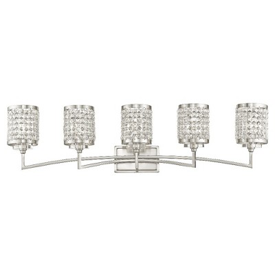 Livex Lighting Grammercy 5 - Light Vanity in  Brushed Nickel