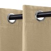 Classic Linen Design Room Darkening Semi-Blackout Curtains, Set of 2 by Blue Nile Mills - 2 of 4