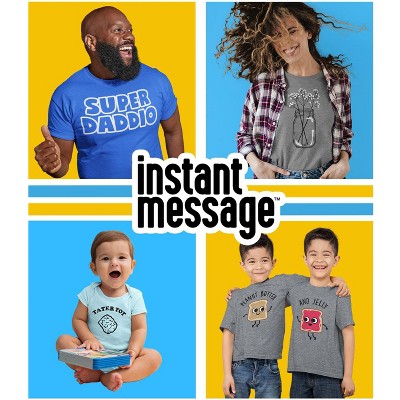 Instant Message Girls' Instant Message 250 USA Patches Fitted Short Sleeve Graphic T-Shirt - Heather Navy - Large — фото 4