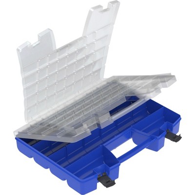 Akro-Mils Portable Organizer 13-3/8"x18-1/4"x3-5/8" BE Base/CL Lid 06118