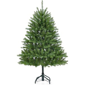 4.5/6/7.5/9ft Pre-Lit Artificial Spruce Christmas Tree with 900 Dual-Color LEDs,Green Xmas Tree with 3600 Tips,Stand,Christmas Decorations for Home - 1 of 4