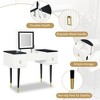 Whisen 43" Modern Vanity Table with Flip-top Mirror, LED Light and 2 Drawers - 4 of 4