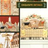 SEVOBAL Decorative Holiday Scene Props Christmas Village Advent Calendar Holiday Countdown Display, Gold, 20.08"*5.91"*19.29" - 3 of 4