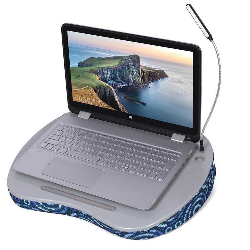 Sofia + Sam Lap Desk for Laptop and Writing with USB Light - Blue Sunbursts, 1 of 6