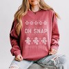 Simply Sage Market Ugly Sweater Oh Snap Lightweight Garment Dyed Sweatshirt - 2 of 4