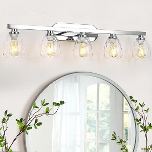 Whizmax Light Bathroom Light Fixture, Mirror Wall Mount Lighting Fixture, Glass Shade E26 Socket for Hallway Kitchen Bedroom Living Room - 1 of 4
