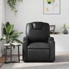 vidaXL Black Faux Leather Recliner - Manual Reclining Function, Dual Cup Holders, 135-Degree Tilt, Padded Armchair for Living Room - 3 of 4