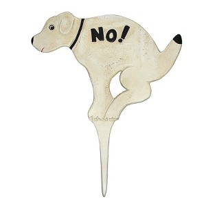 Design Toscano No Pausing Pooch Lawn Stake Sign: Large - 1 of 3