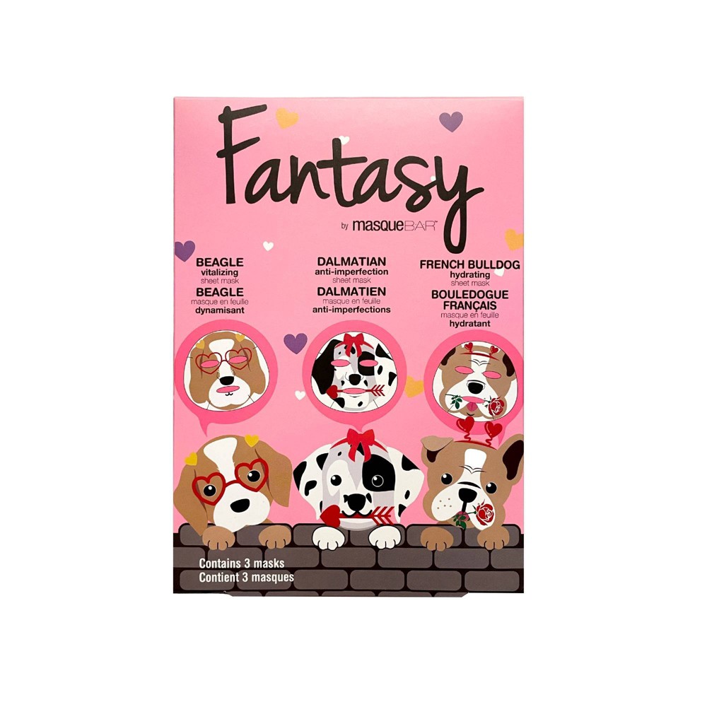 Fantasy by Masque Bar Puppy Love Mask Gift Set - 3ct/0.71 fl oz