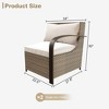 YARDSIGHT Outdoor Patio Left and Right Arm Chairs, All-Weather Wicker Sectional Sofa with Olefin Cushions and Steel Frame - 3 of 4