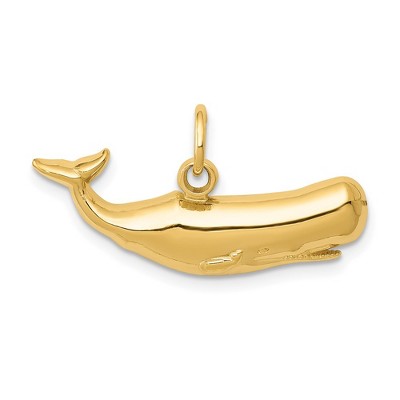 Black Bow Jewelry 14k Yellow Gold Sperm Whale Charm