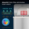 iTouchless AutoStep Pedal Sensor Kitchen Trash Can with AbsorbX Odor Filter 13 Gallon Silver Stainless Steel with White Trim - 4 of 4
