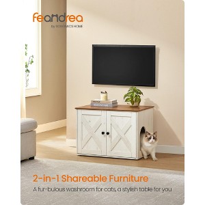Feandrea Cat Litter Box Enclosure, Litter Box Furniture Hidden, Indoor Cat House, End Table, 27.6 x 19.7 x 19.7 Inches - 1 of 4