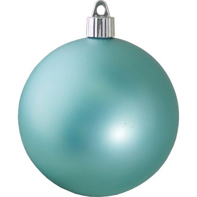 Christmas by Krebs 4ct Serenity Blue Shatterproof Velvet Finish Christmas Ball Ornaments 4" (100mm)