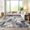 Faux Wool  Modern Abstract Machine Washable Area Rug Non Slip Soft Floor Carpet Low Pile Rug Foldable Nursery Rug for Bedroom - 4 of 4