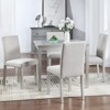 VYNXARIA 5 Piece Counter Height Table Set,Wooden Kitchen Table Set with Square Table and 4 Upholstered Chairs for Kitchen,Dining Room - 2 of 4