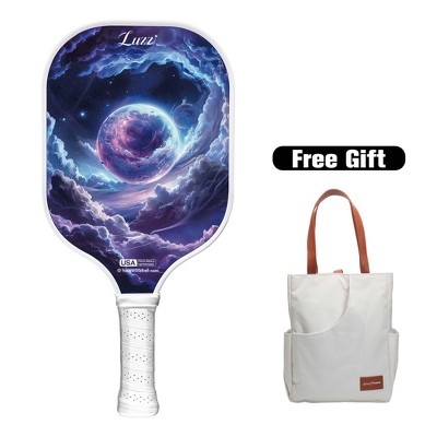 Luzz T700 Carbon Fiber Pickleball Paddle with Sandblasted Surface & Honeycomb Core Racket - Includes Free Versatile Tote Bag