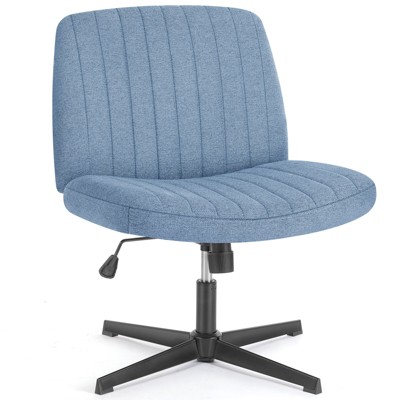 DOMETOUR Cross-Legged Chair Armless Swivel Home Office Chair No Wheels