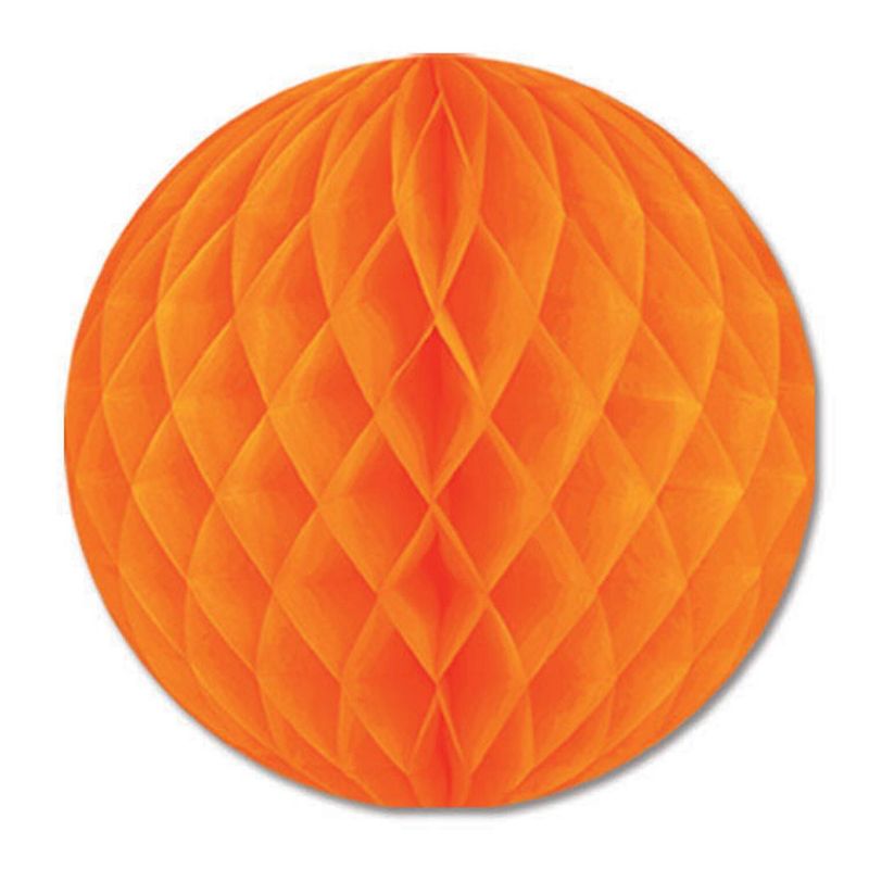Beistle 12" Tissue Ball Orange 4/Pack 55612-O, 1 of 2