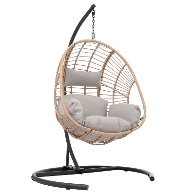 PAGED Swing Chair Outdoor, Heavy-Duty Iron Hanging Chair with Wicker Weave, New Comming Outdoor Indoor PE wicker Swing
