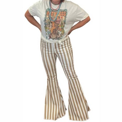 Women's Marbled Flare Pants - Peach Love