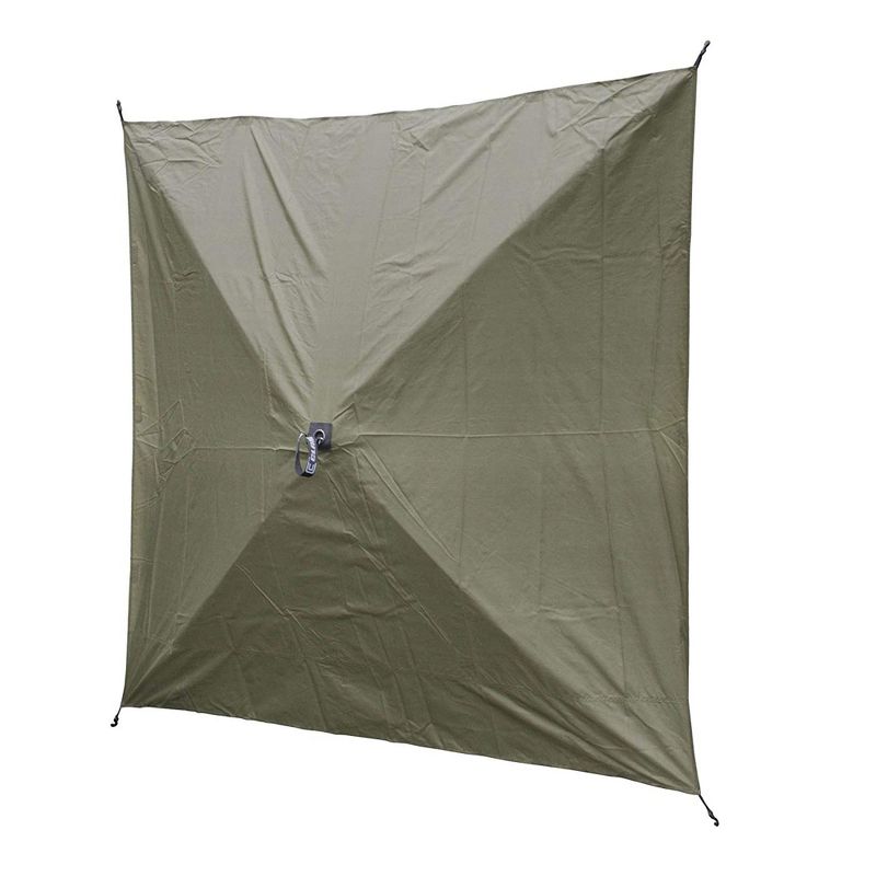 CLAM Quick Set Venture 9x9 Ft Portable Outdoor Camping Canopy Shelter, Green/Tan + Clam Quick Set Screen Hub Tent Wind & Sun Panels, Green (2 Pack), 3 of 7