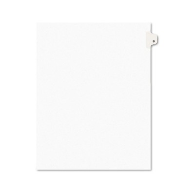 Avery-Style Legal Exhibit Side Tab Dividers 1-Tab Title B Ltr White 25/PK 01402