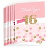 Big Dot of Happiness Sweet 16 - Birthday Party Thank You Cards (8 Count) - 2 of 4