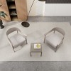 GlasFlength Accent Chairs Two Seat Set with Table Soft Cushion Comfort For Indoor Outdoor Living Room Balcony Lounge, Gray, 29.13"*25"*29.53" - 2 of 4