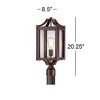 Franklin Iron Works Rockford Rustic Farmhouse Outdoor Post Light Bronze Iron 20 1/4" Clear Beveled Glass for Exterior Barn Deck House Porch Yard Patio - 4 of 4