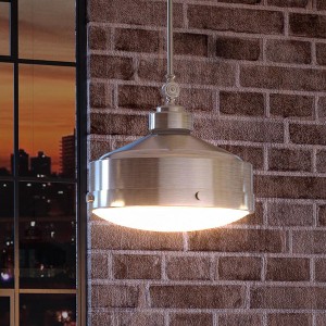 Urban Ambiance Luxury Urban Loft Pendant Light,  13.375"H x 14.75"W,  Brushed Nickel Finish, UHP3570 - 1 of 4
