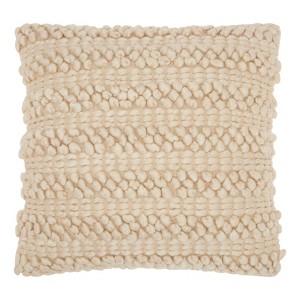 Light Beige Solid Throw Pillow - Mina Victory
