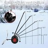 Snow Shovel with Wheels for Driveway Home Garage Snow Removal 20" Wide Adjustable Snow Pusher with 5-Position Angle & Height Handle - 4 of 4
