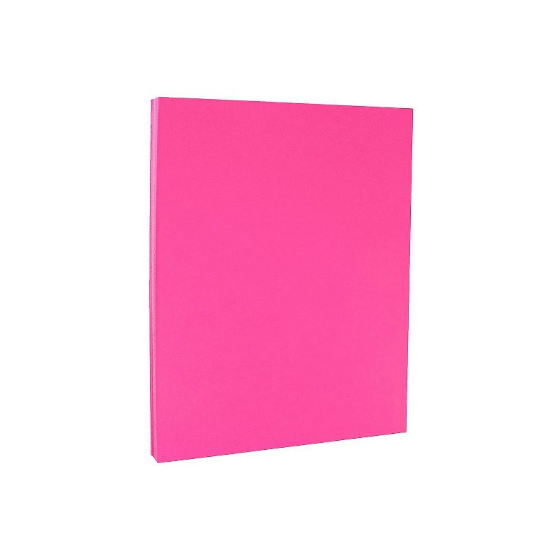 JAM Paper Smooth Colored Paper 24 lbs. 8.5 x 11 Ultra Fuchsia Pink 50 Sheets/Pack (184931A), 2 of 3