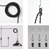 CLAXY Industrial Plug-in Pendant Light Black Barn Shade Adjustable Height - 4 of 4