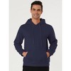 Lars Amadeus Men's Pullover Solid Long Sleeves Hooded Sweatshirts with Pocket - 2 of 4