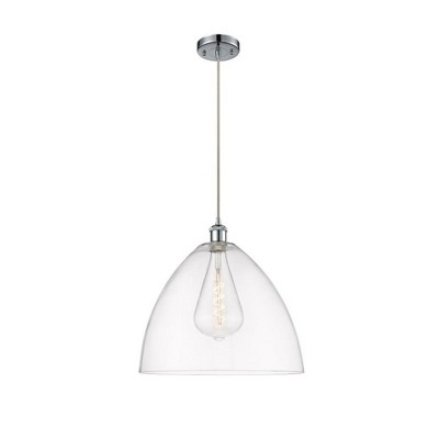 Bristol Glass - 1 Light Pendant In Industrial Style-18.75 Inches Tall and 16 Inches Wide